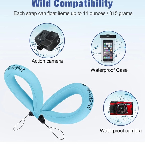 JOTO 2 Pack Floating Wrist Strap for Waterproof Camera Underwater Phone Pouch - Picture 4 of 8